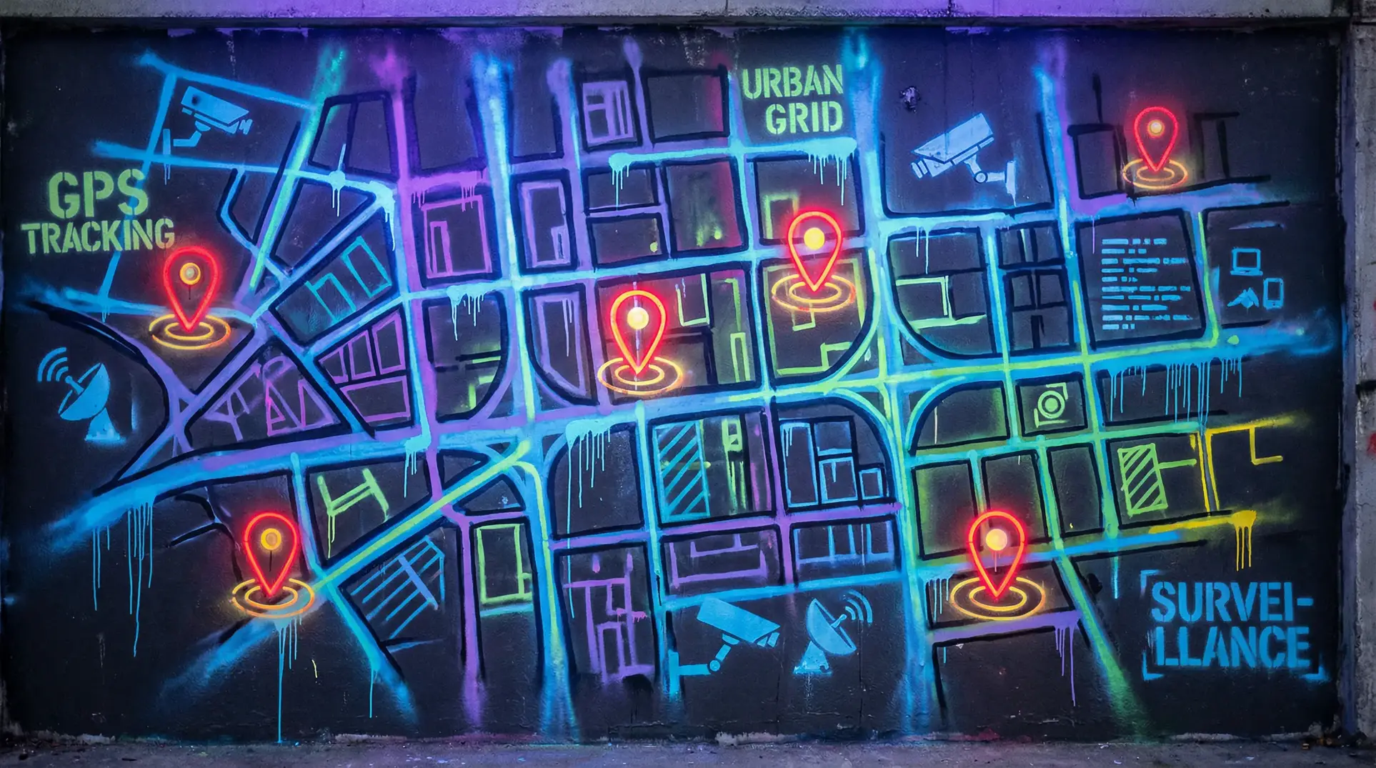 18禁苹果版 狗仔追踪地图 - 城市涂鸦风格